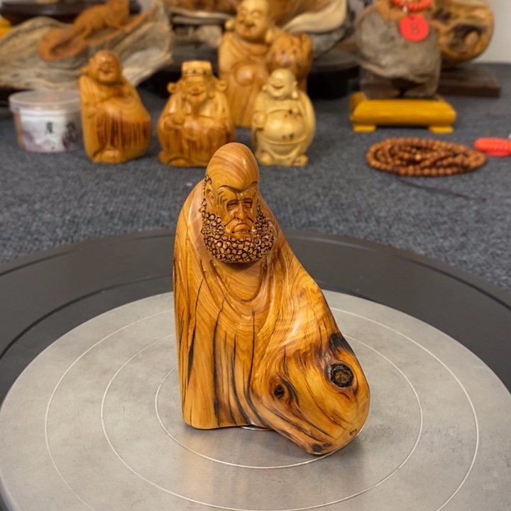 柏木（崖柏）达摩手把件