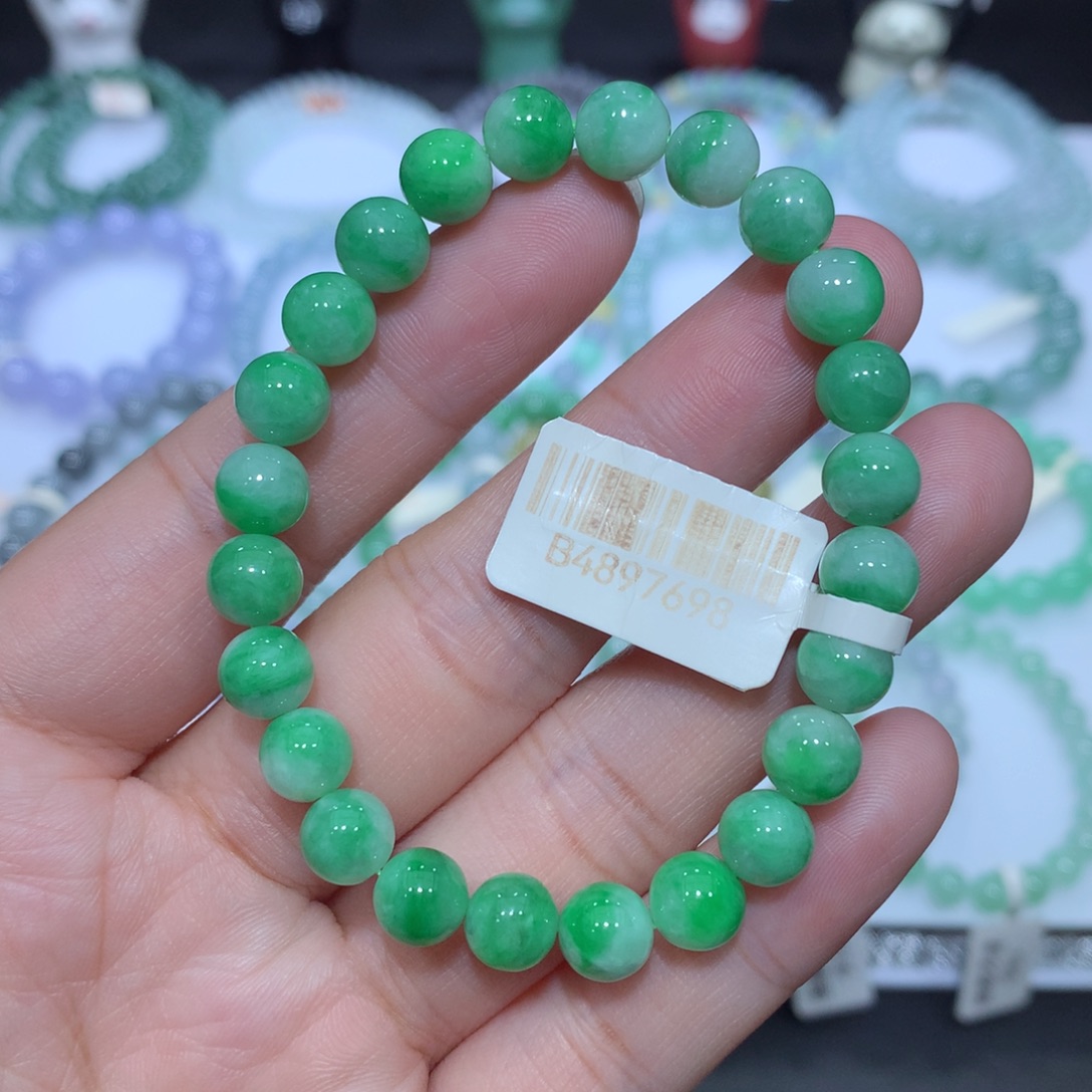 翡翠未镶嵌手串天然