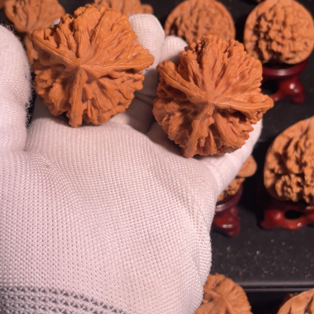 文玩核桃把件48官帽