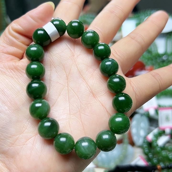 和田玉（碧玉）手链未镶嵌