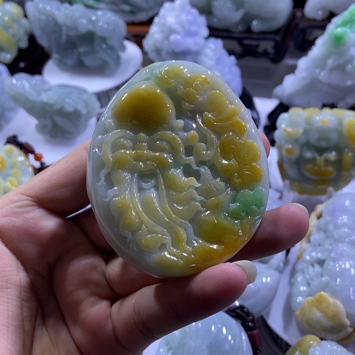 翡翠未镶嵌摆件寿星