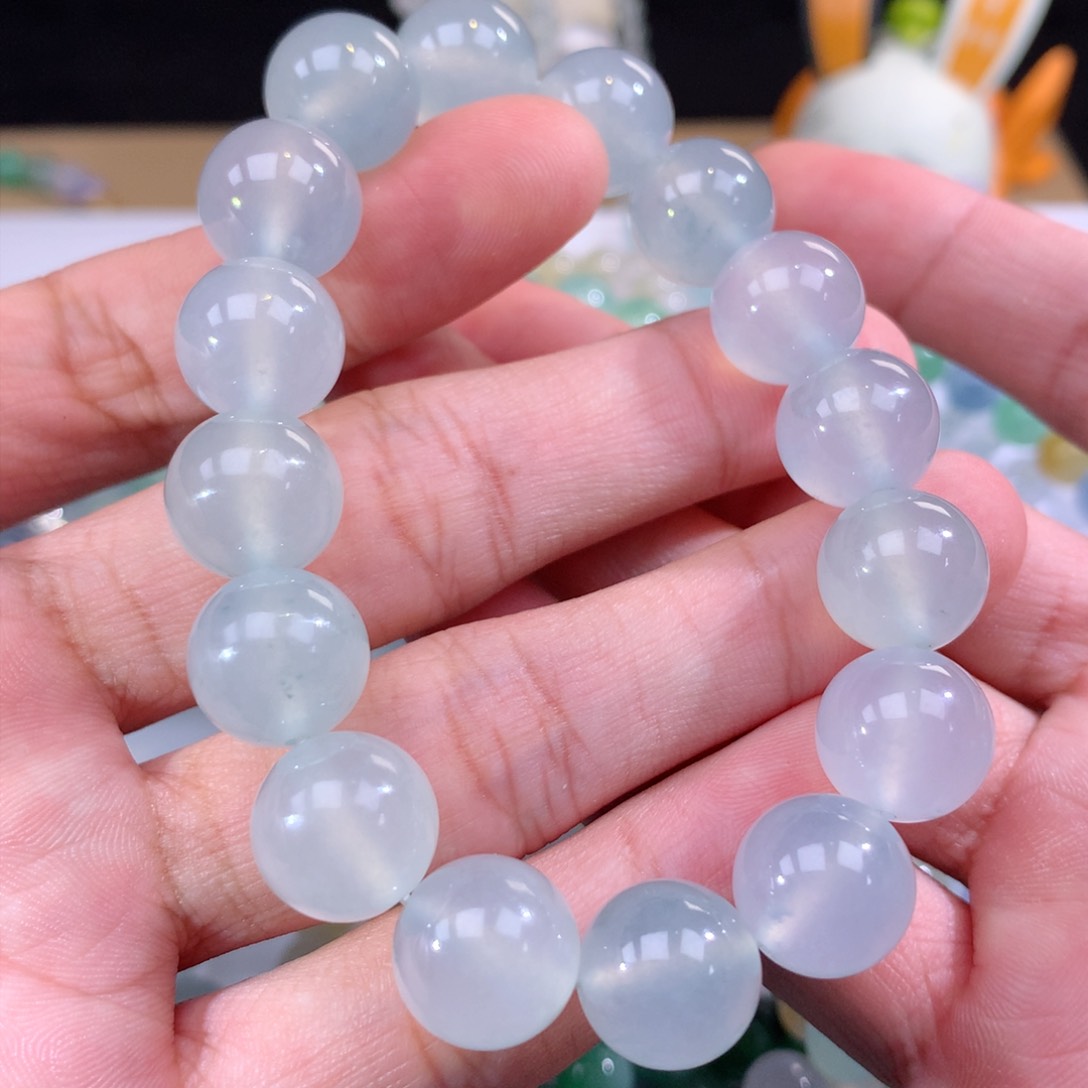翡翠手链未镶嵌卡12.5m m