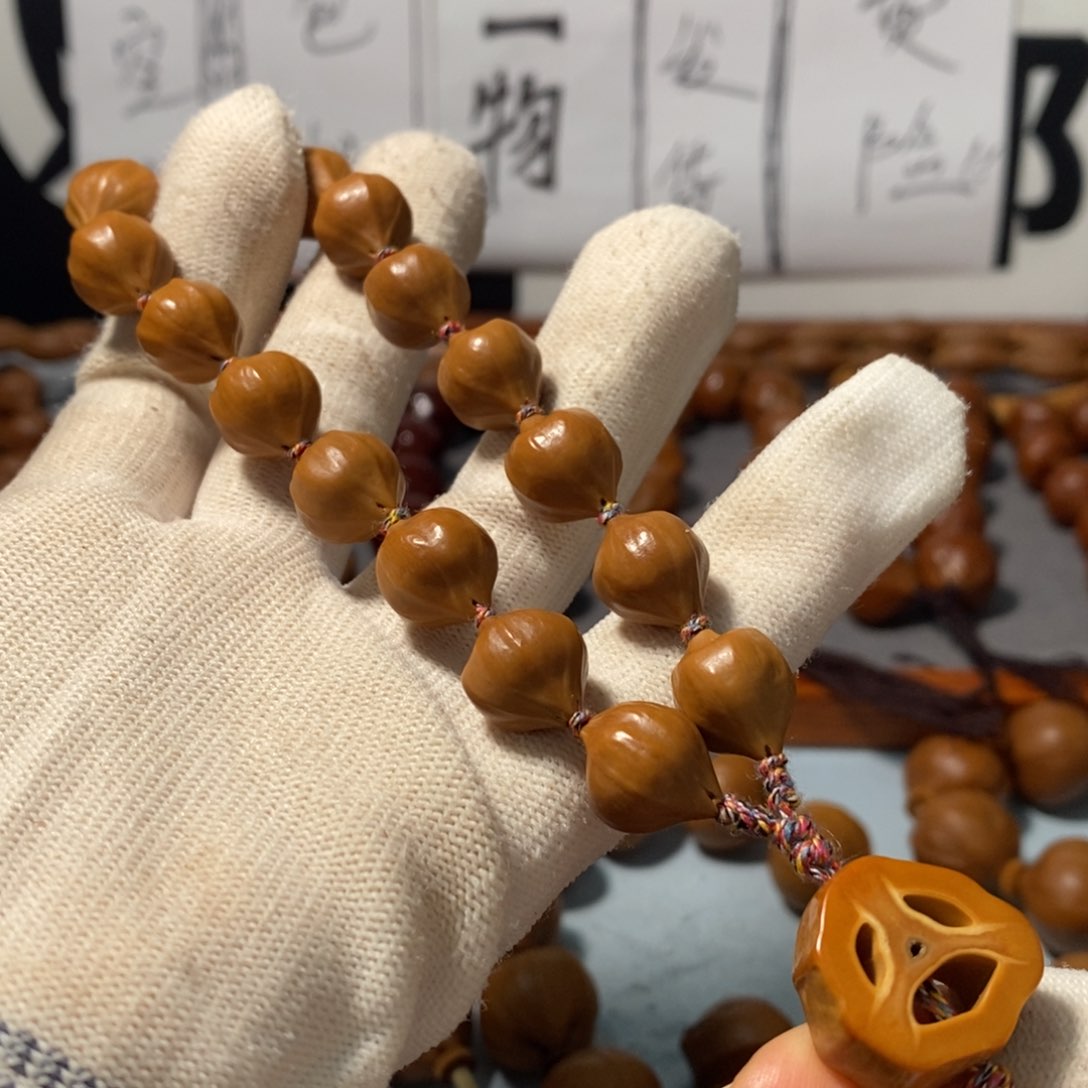 橄榄核手串4121精品蒜头小铁核16颗+鬼脸