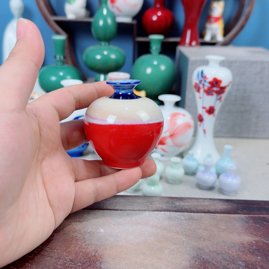 陶瓷手工小花器摆件