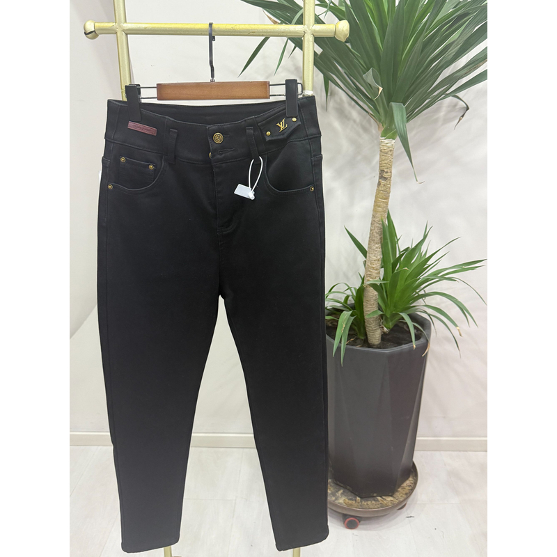 LXD定制不支持7天无理由高弹力高腰加绒牛仔裤63251