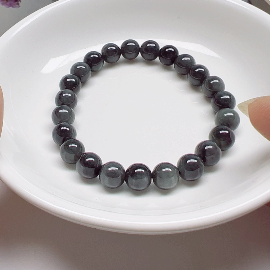 散珠翡翠纯天然缅甸翡翠A货卡7.5乌鸡22颗