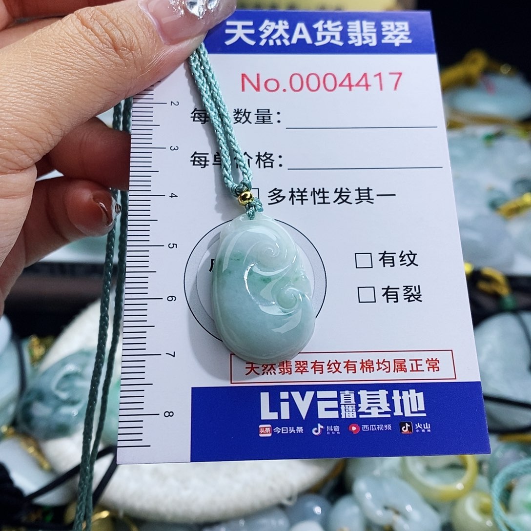 翡翠未镶嵌颈饰4417