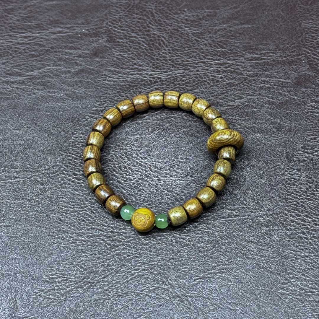 S0221黑花梨桶珠+跑环精美手串无礼盒