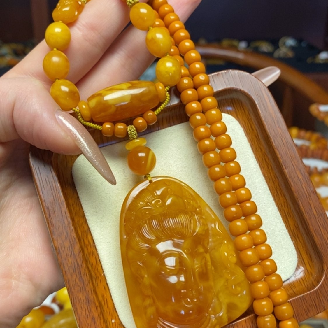 【闪购商品】蜜蜡颈饰未镶嵌项链