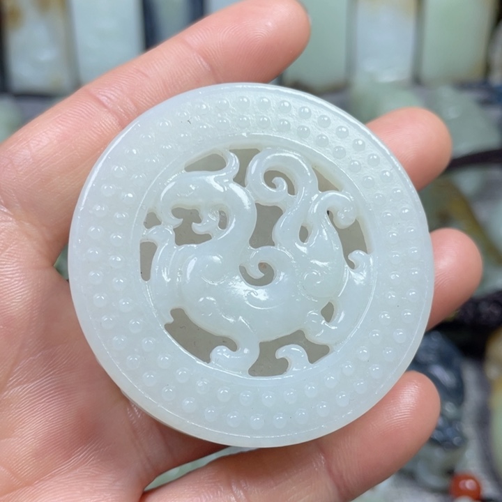 和田玉未镶嵌挂件