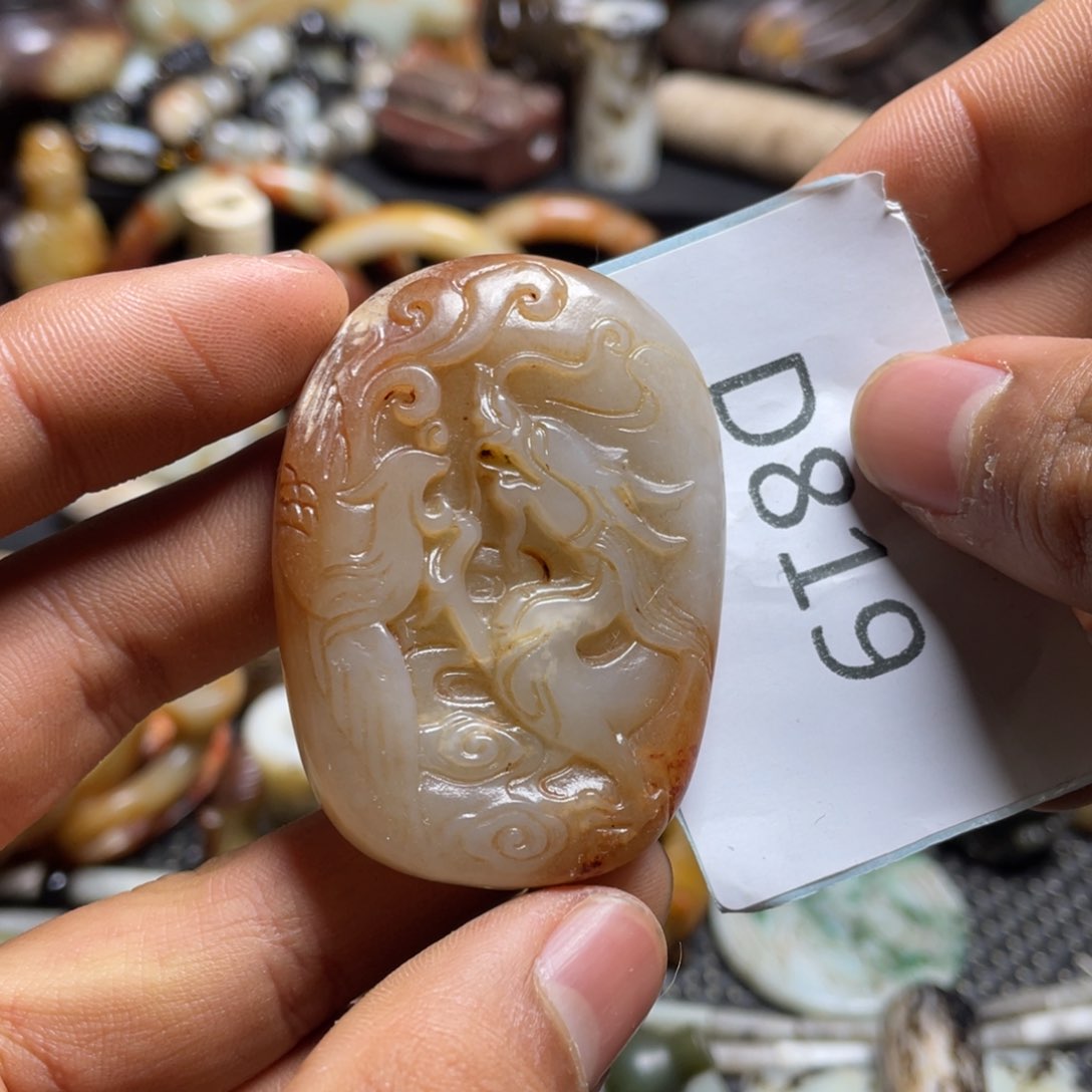 和田玉（糖玉）挂件未镶嵌