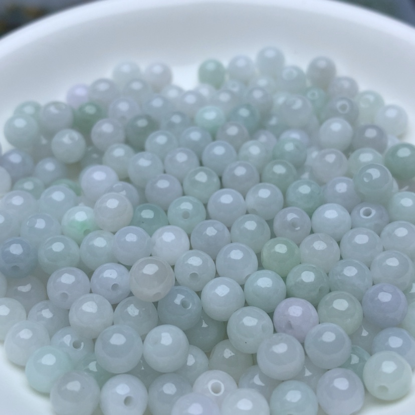 【闪购商品】翡翠手链未镶嵌卡6冰绿白100个