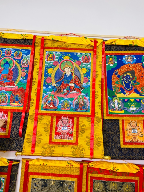 热贡精品唐卡莲花生手绘207