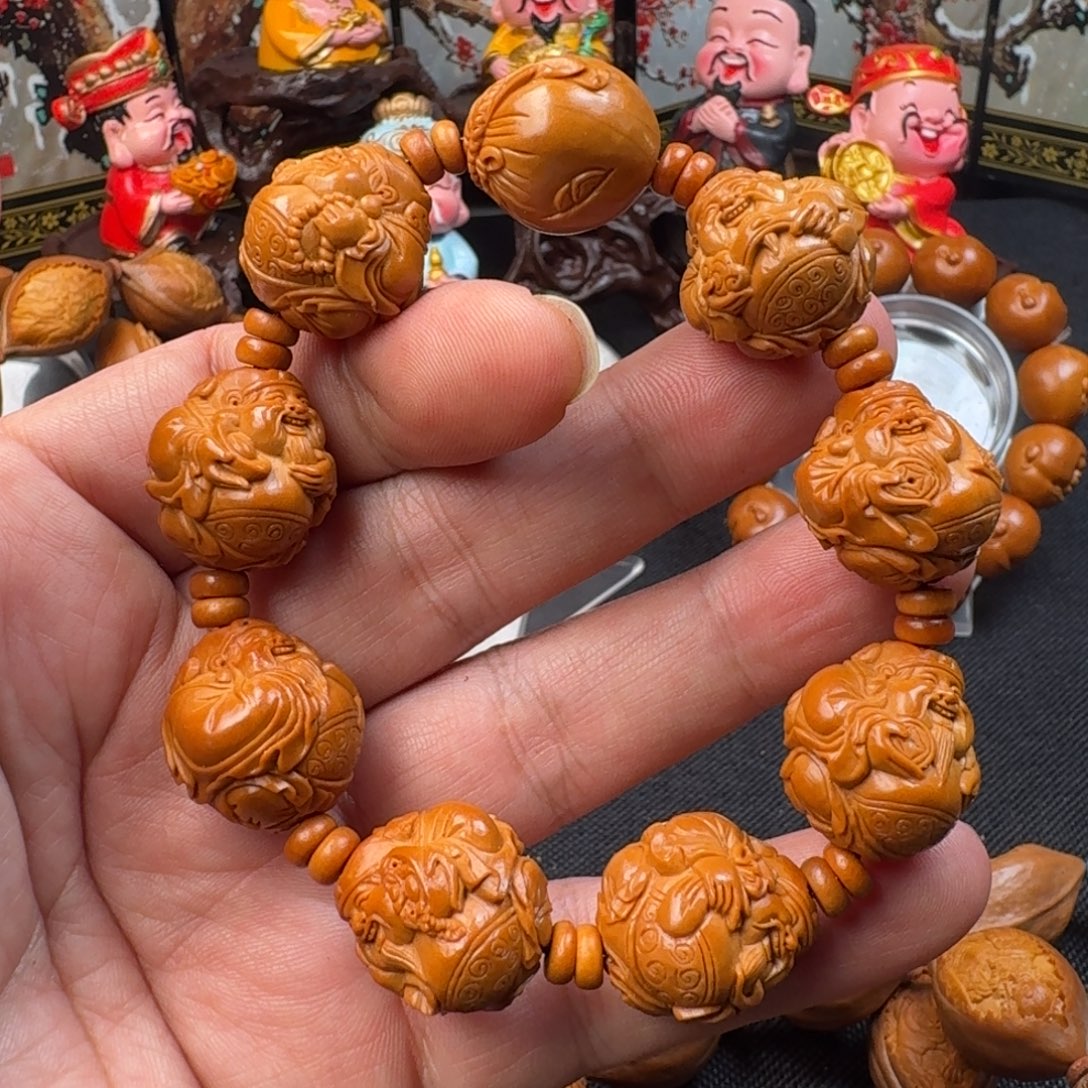 聚***盆手串/手链橄榄核财神