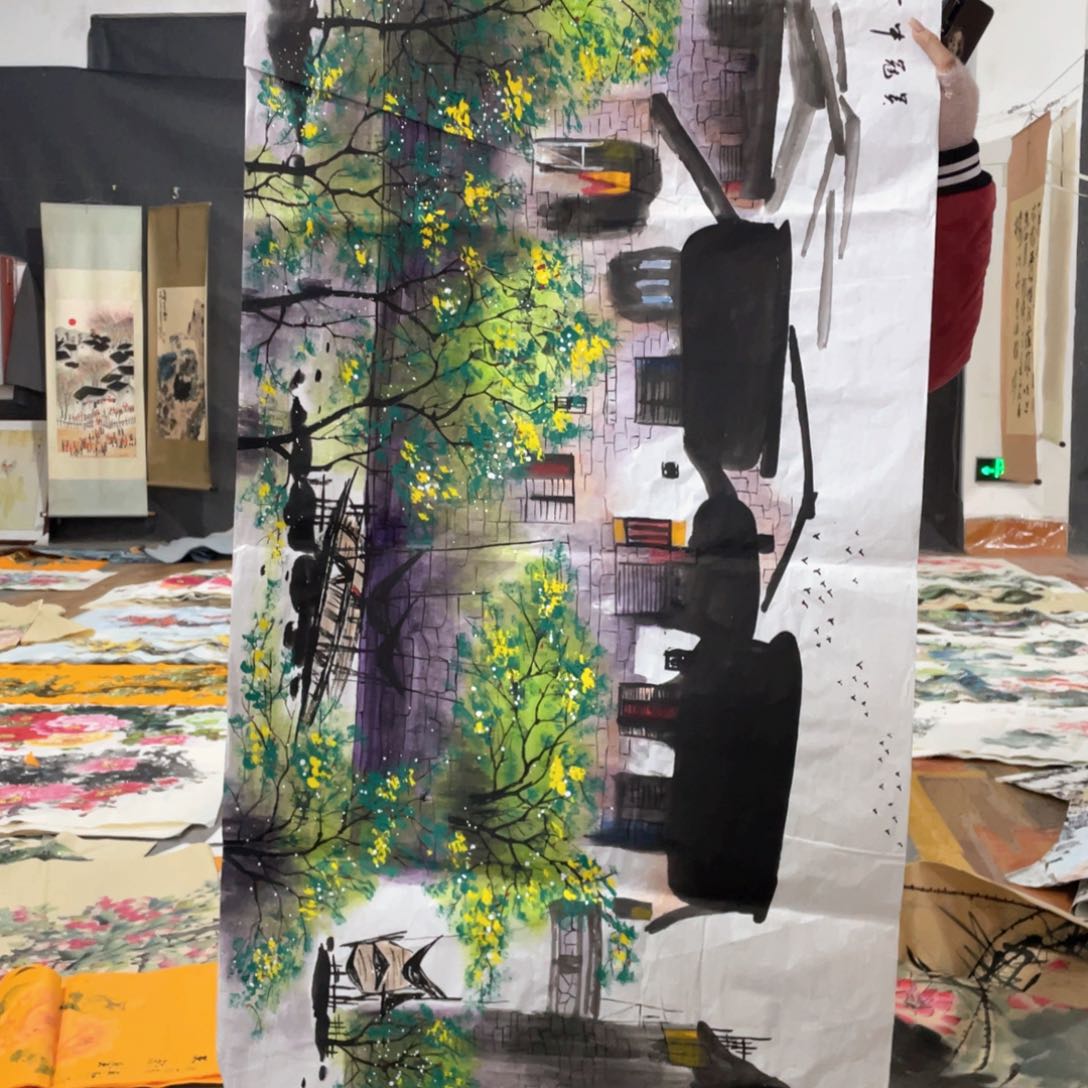 国画国画作品画心一张