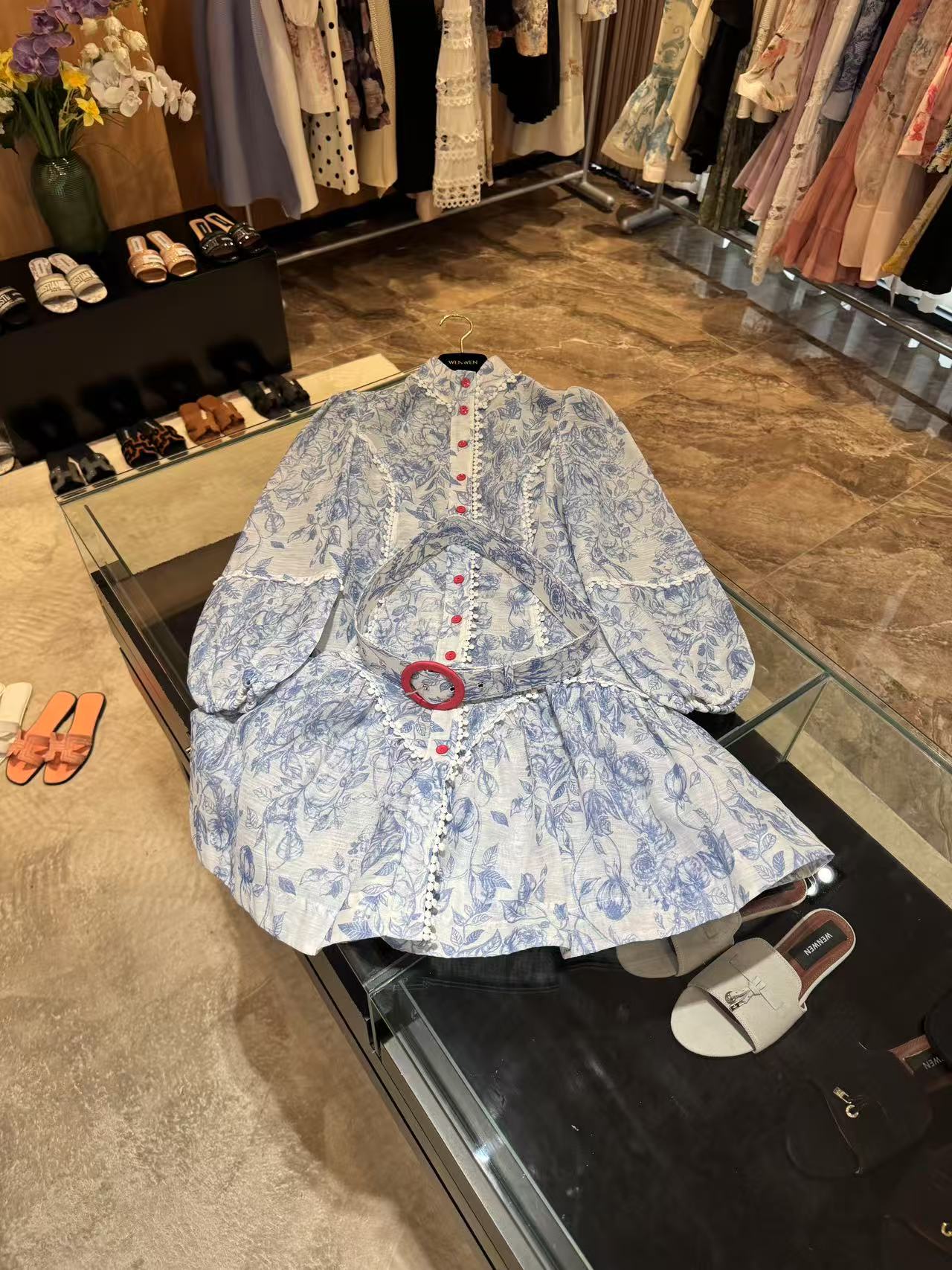 WW2025新款女士时尚长袖夏季碎花连衣裙W201283