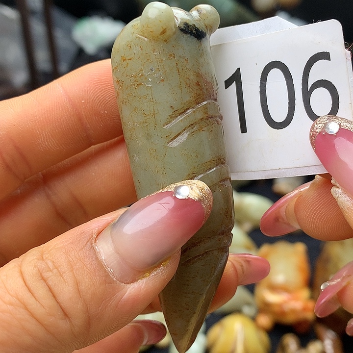 和田玉未镶嵌车挂