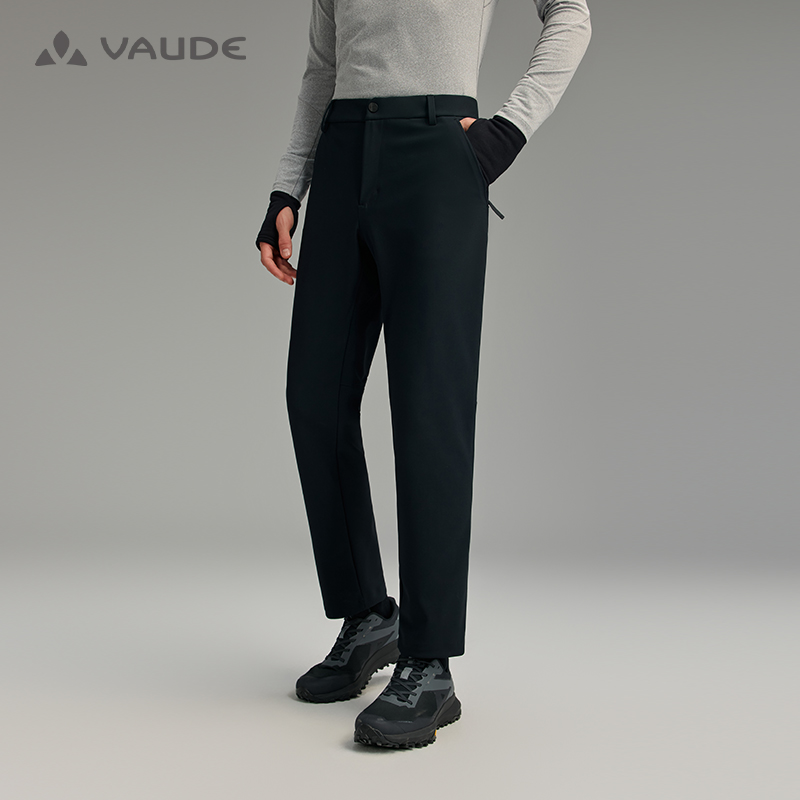 【加绒软壳裤】VAUDE巍德户外软壳防风防水防刮耐磨运动裤VG2549302