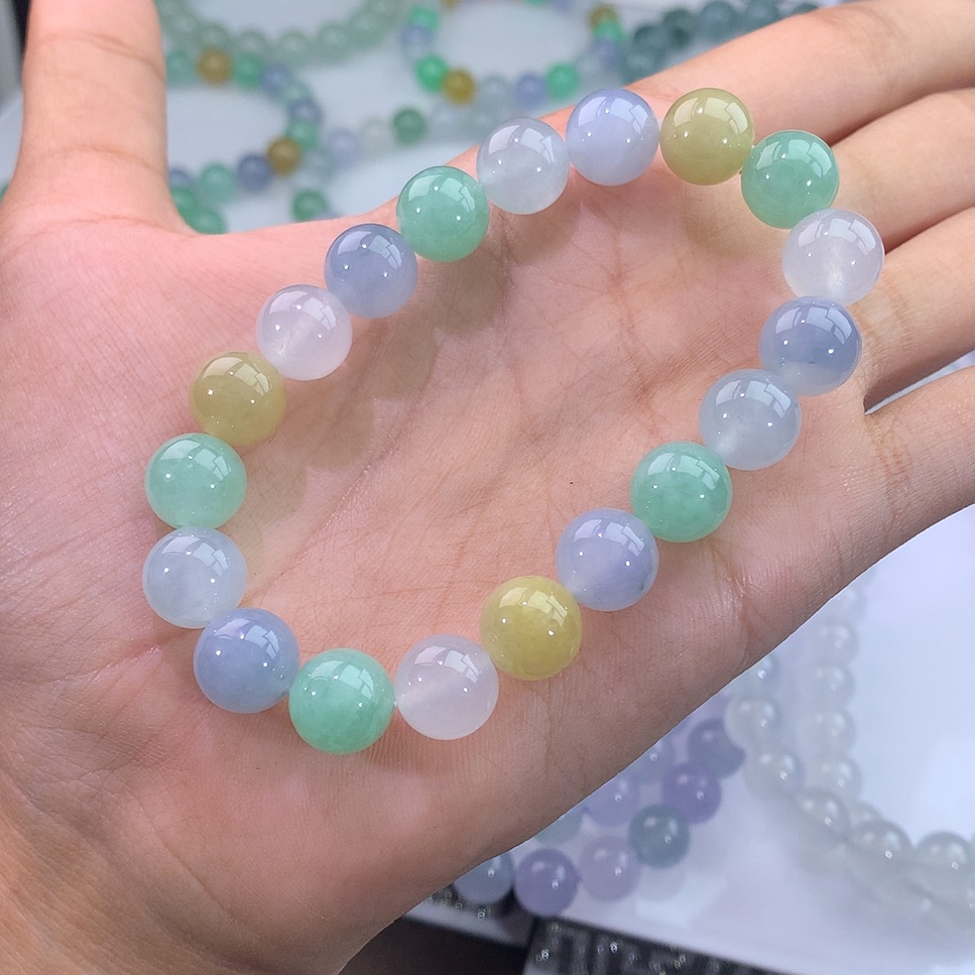 未镶嵌手链翡翠冰多宝手串