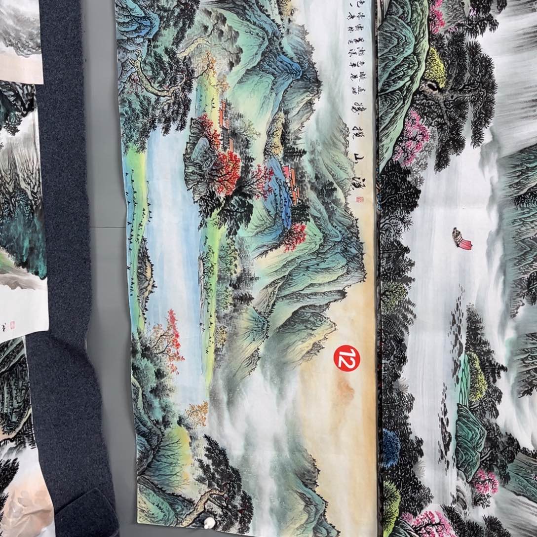 乐***呵国画国画山水作品