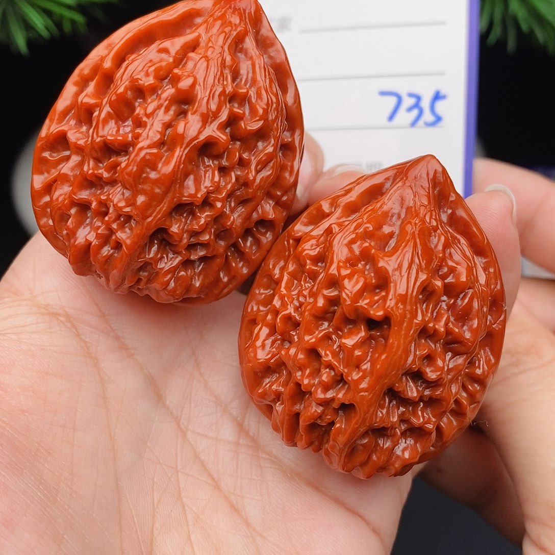把件文玩核桃40鸡心735