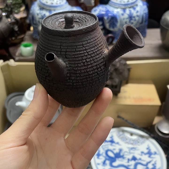 陶中古工艺品摆件