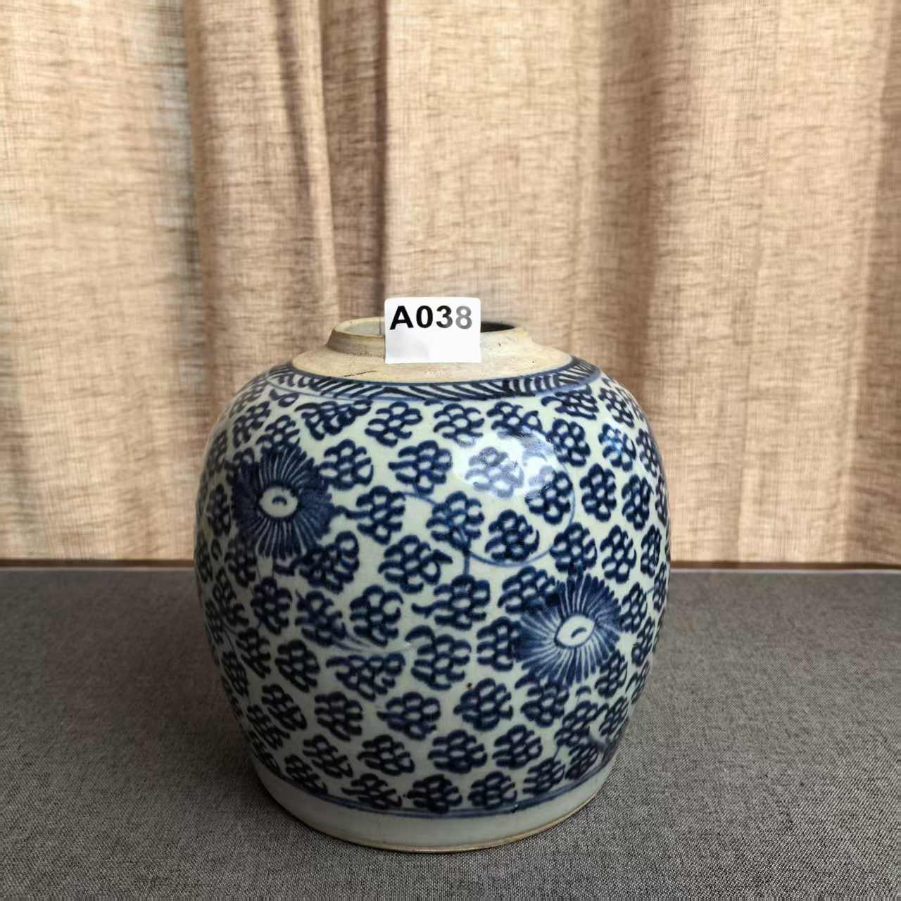 陶瓷青花凤眼罐038～雅居艺品铺