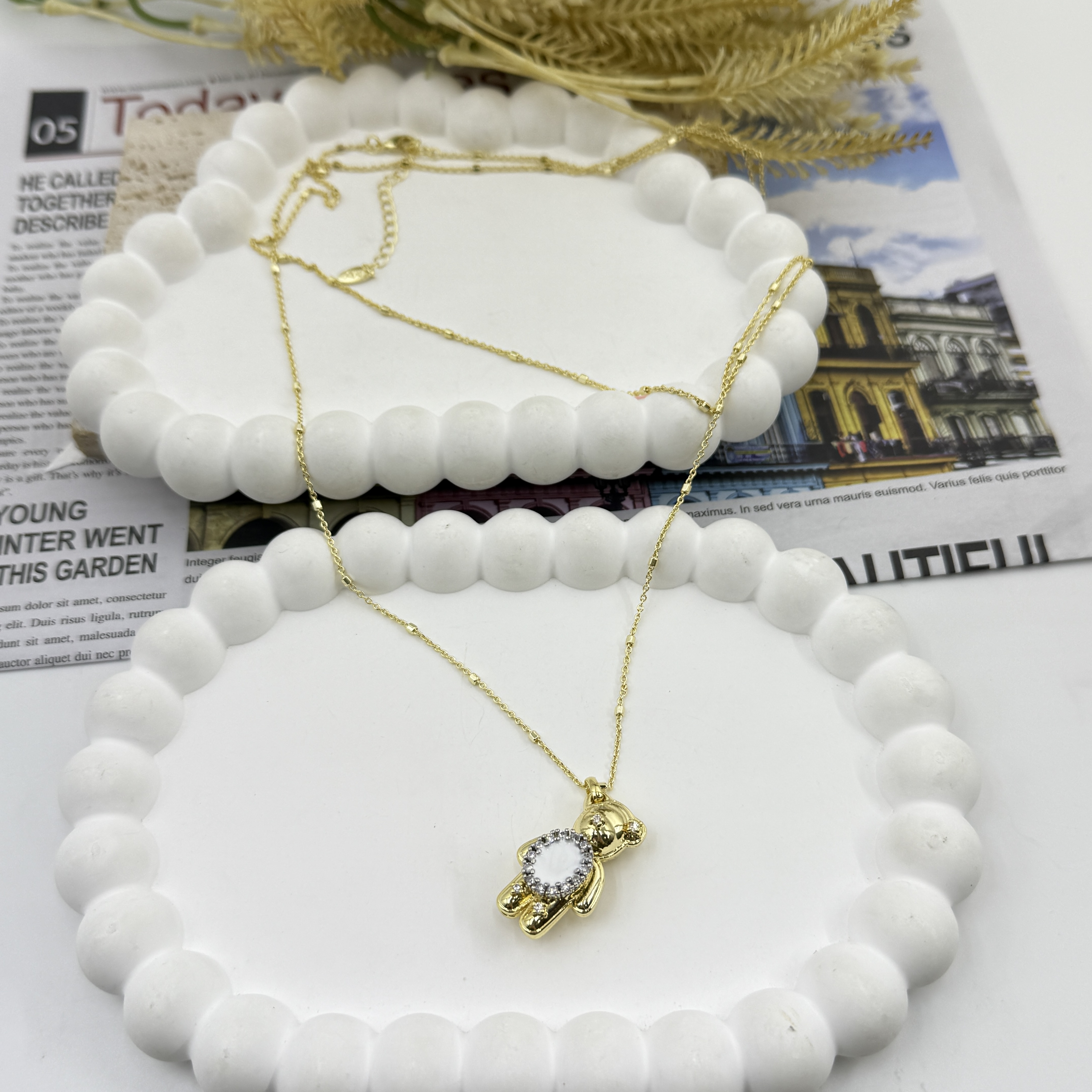 铜合金合成锆石项链 N1299-铜合金锆石项链