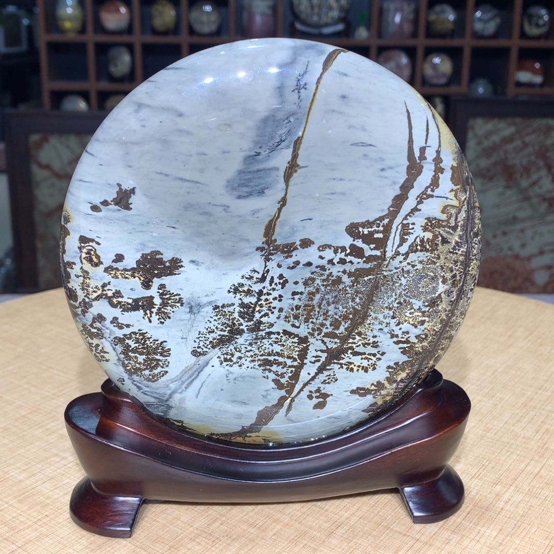 紫砂广西国画石摆件，收藏观赏