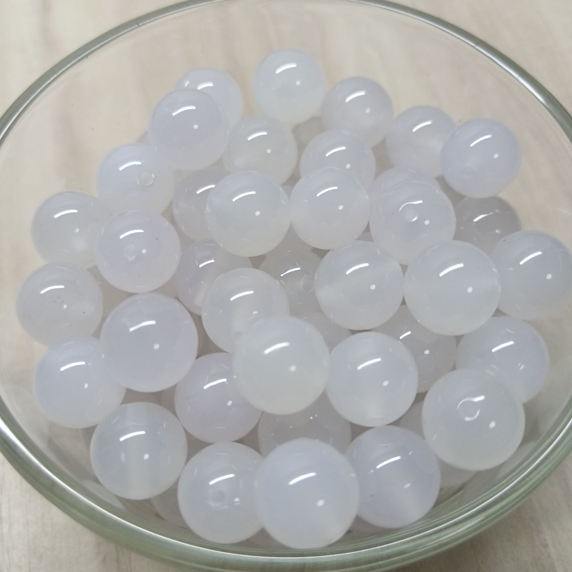 【白玛瑙】天然8A白玛瑙散珠