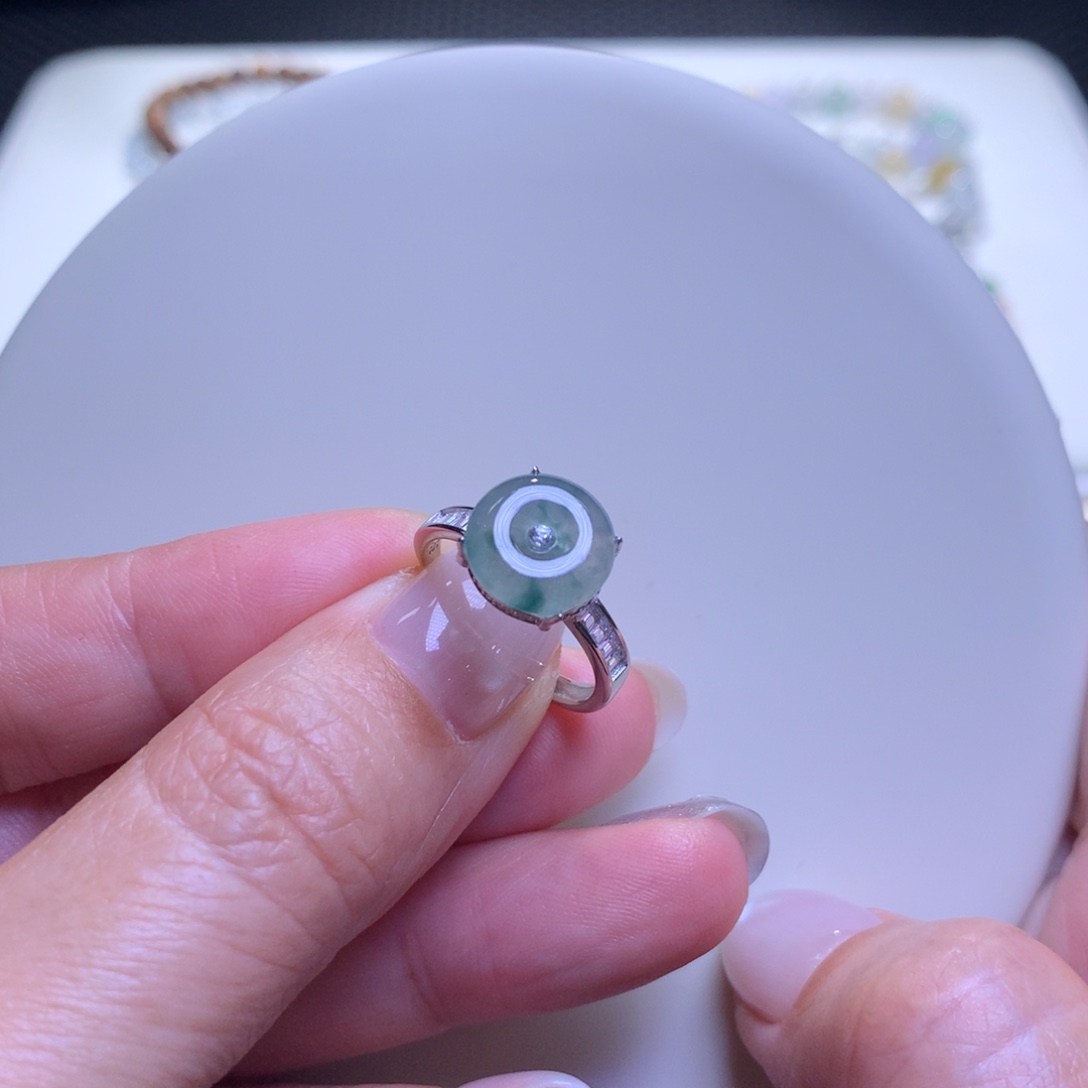 未镶嵌手链翡翠翡翠冰飘花戒指