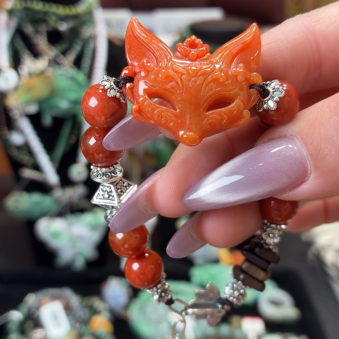 翡翠未镶嵌耳饰手串