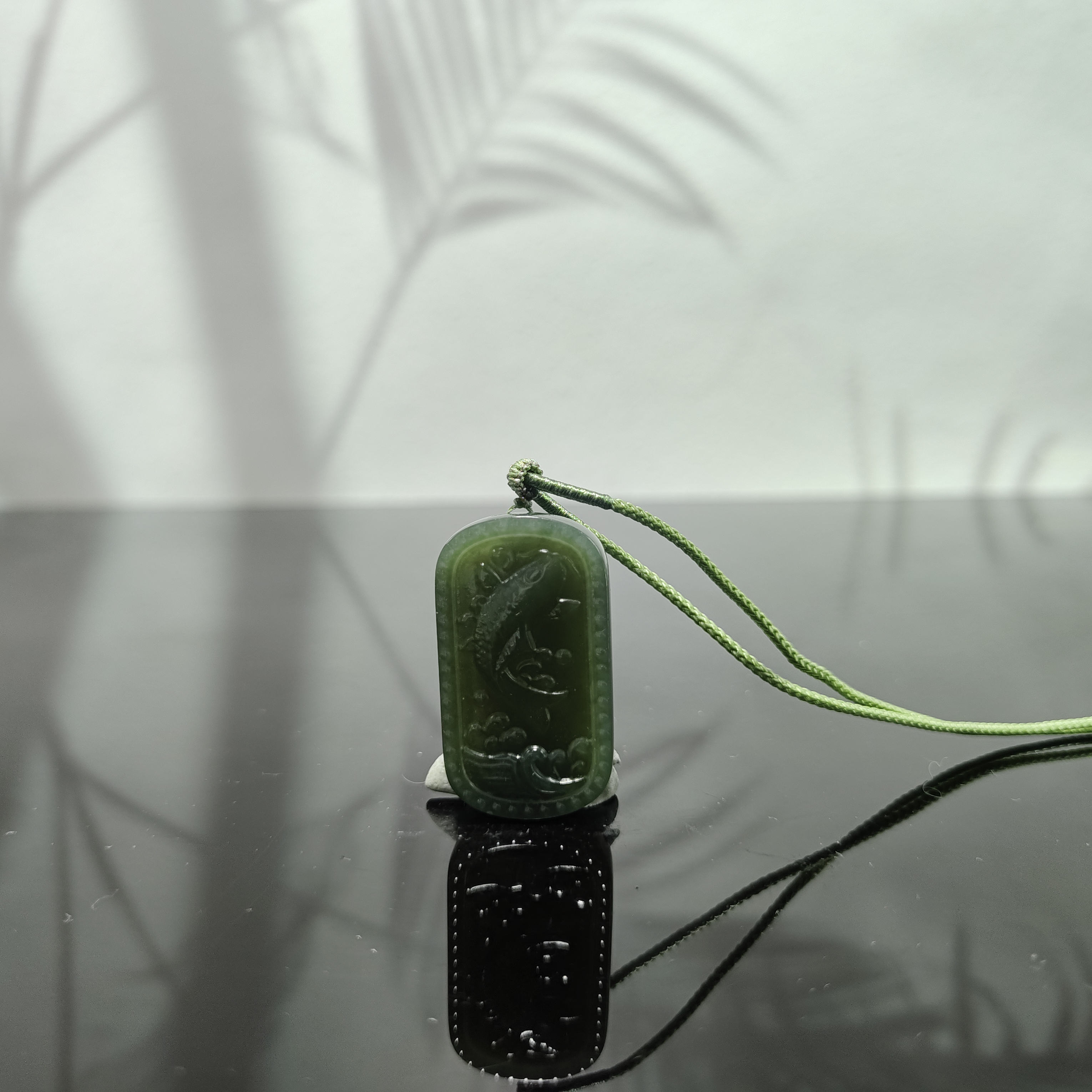 X和田玉好运锦鲤吊坠1258