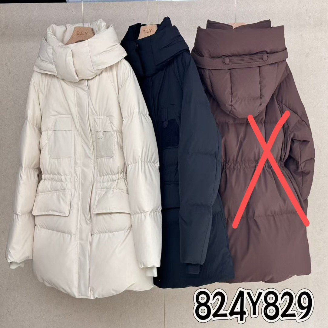 （衣长75）百靓苑Y 829冬装新款韩版宽松显瘦连帽中长款外套