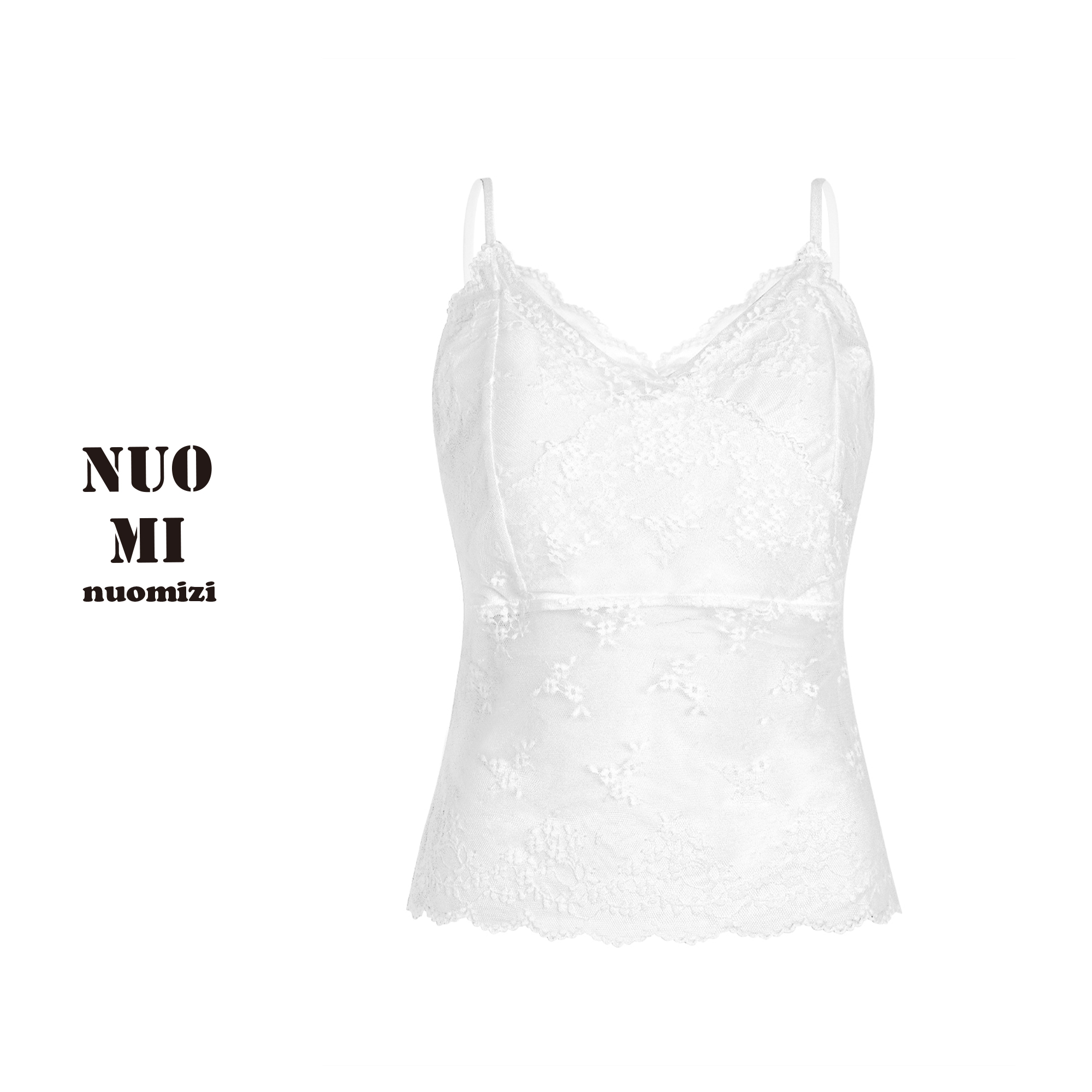 ZOZ糯米子[另一个性感]纯欲蕾丝内搭吊带背心通勤显瘦薄款上衣