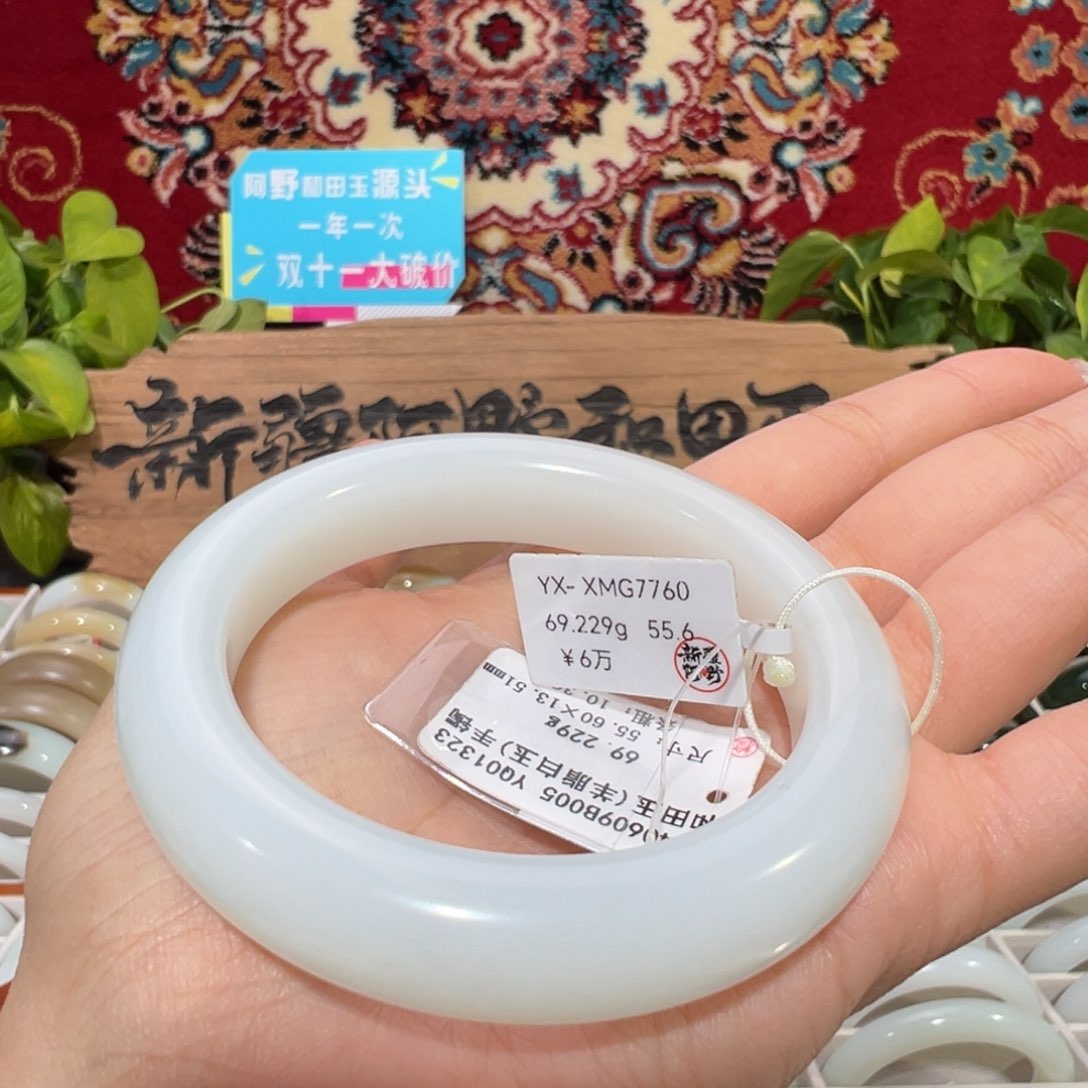 未镶嵌手镯和田玉新疆天然优雅羊脂白