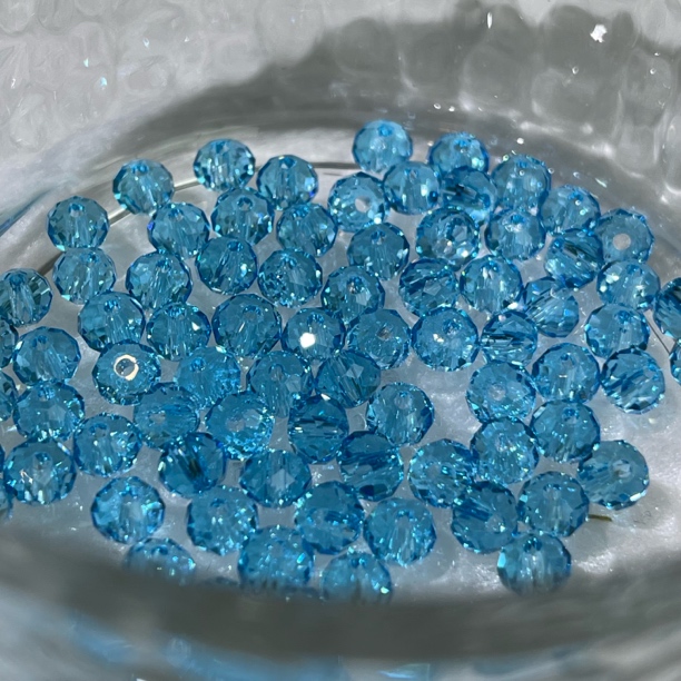 五号精品彩色扁珠水晶玻璃珠DIY材料配件