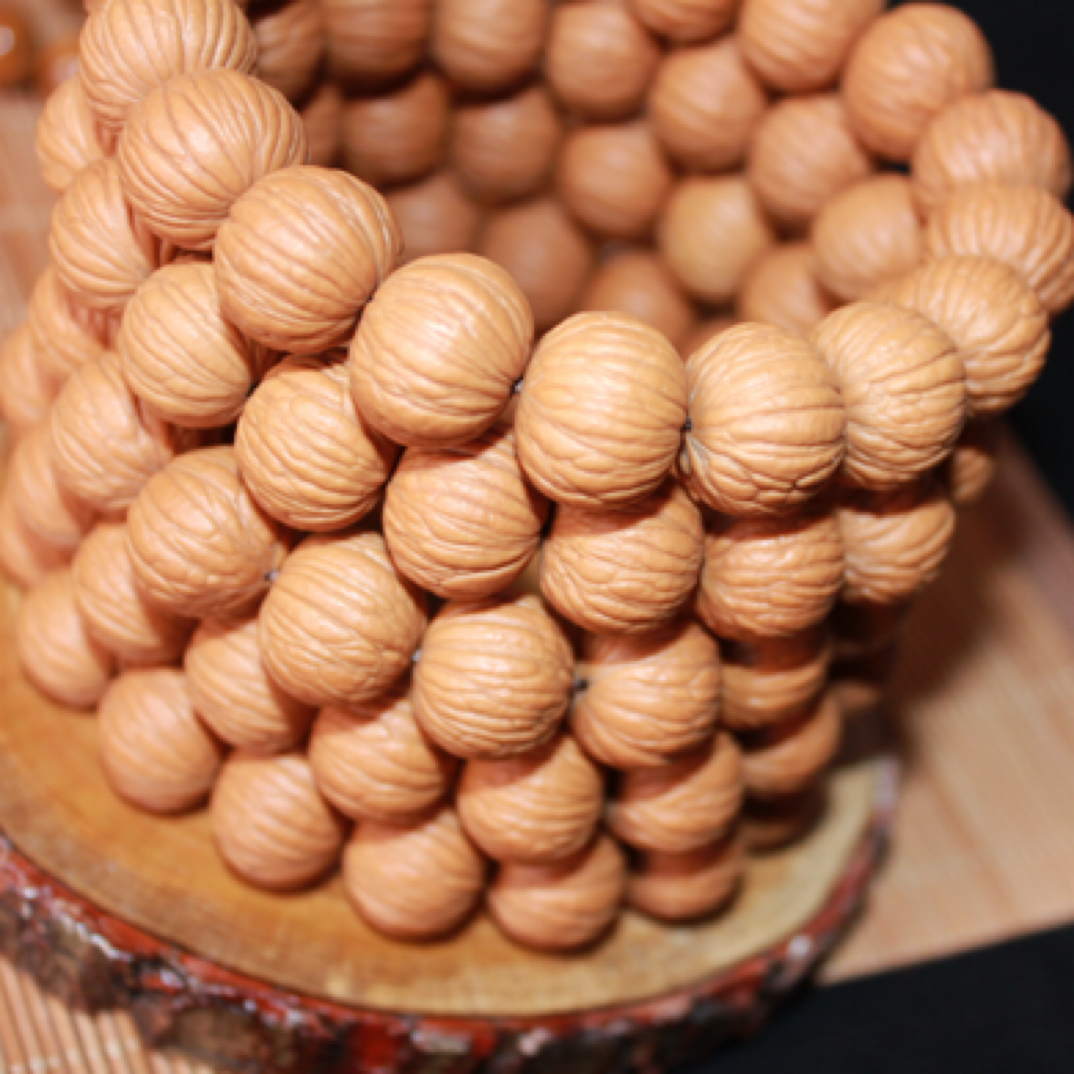 精品原皮原色猴头核桃双鳍南瓜单圈手串