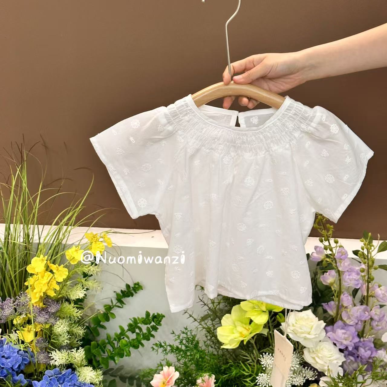 FX-1187-儿童时尚洋气百搭提花上衣T恤（夏款）