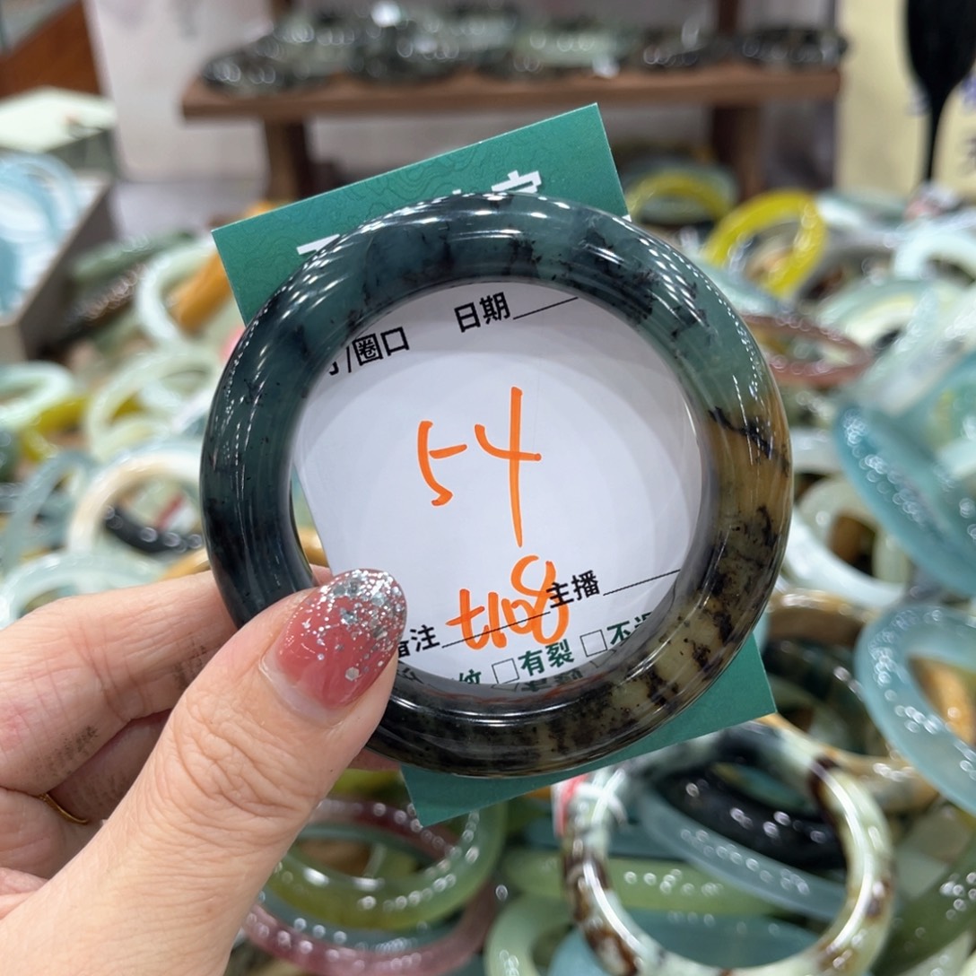 未镶嵌蛇纹石玉手镯手镯