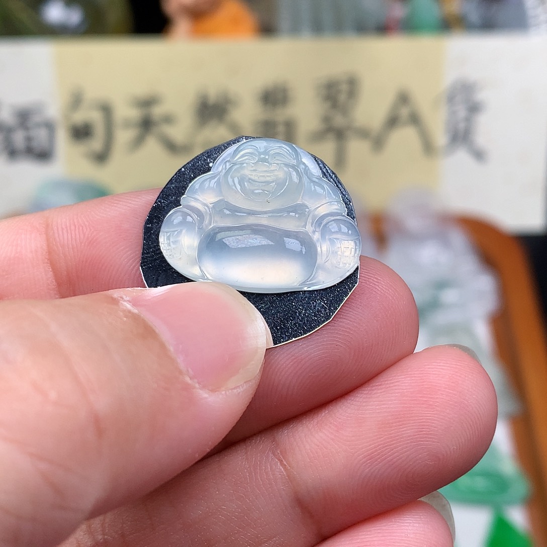 翡翠裸石缅甸天然A货翡翠冰种佛公