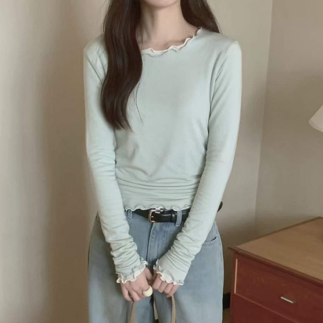 温柔打底｜韩国东大门2025早秋新款精致长袖内搭秋冬ins上衣打底衫
