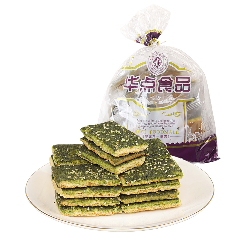华点海苔芝麻饼300g解馋零食美食