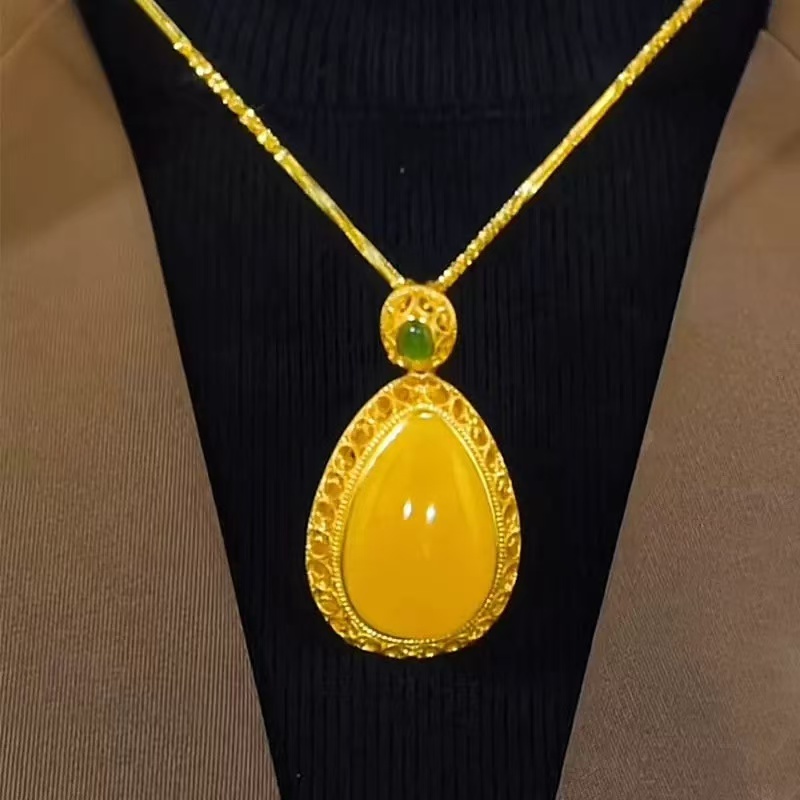 铜合金树脂项链 铜合金 精品时尚百搭项链A28