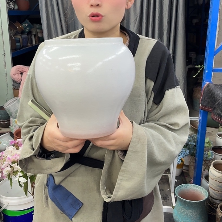 16×21 -粗陶花盆有孔-买买买