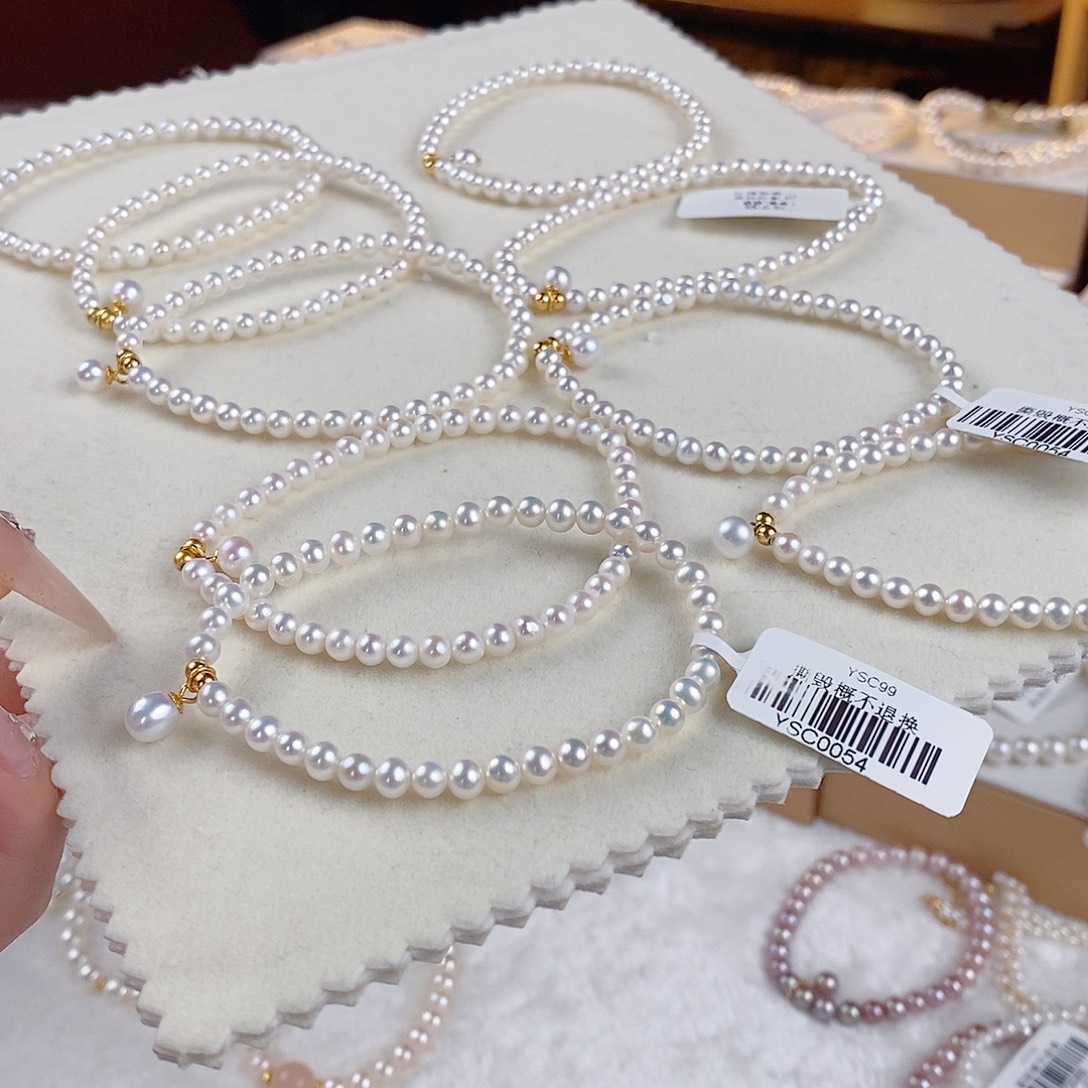 淡水珍珠手链银S925镶嵌