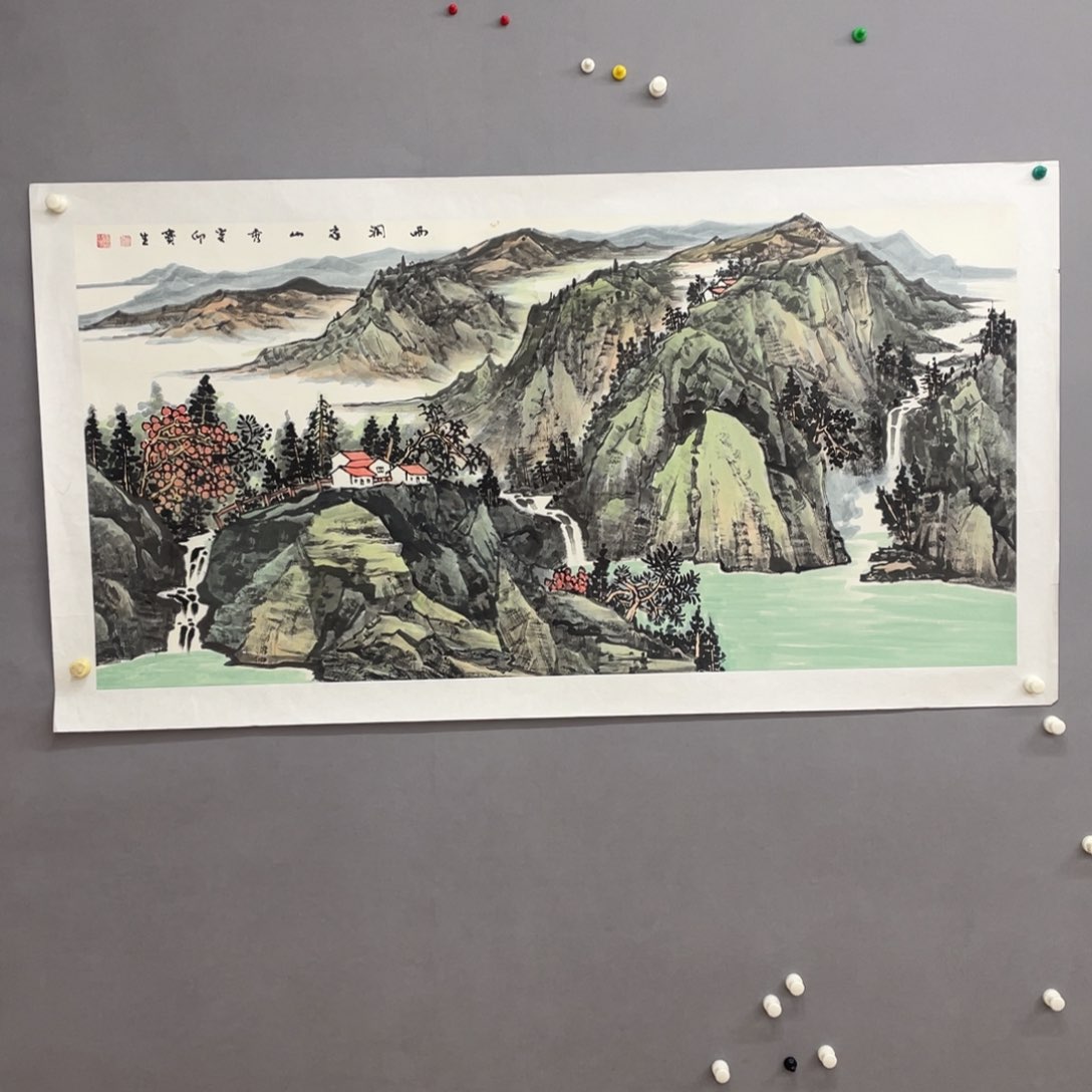 国画艺术家真人手绘