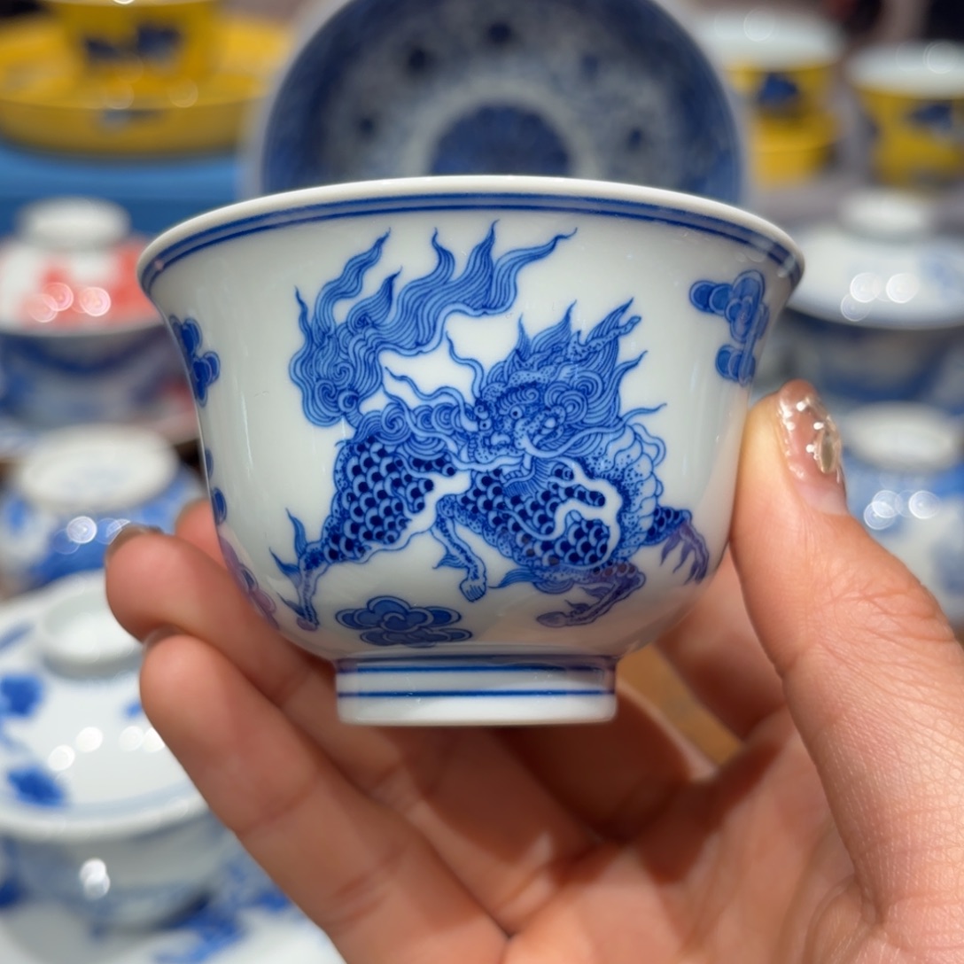 瓷片手工手绘陶瓷茶具