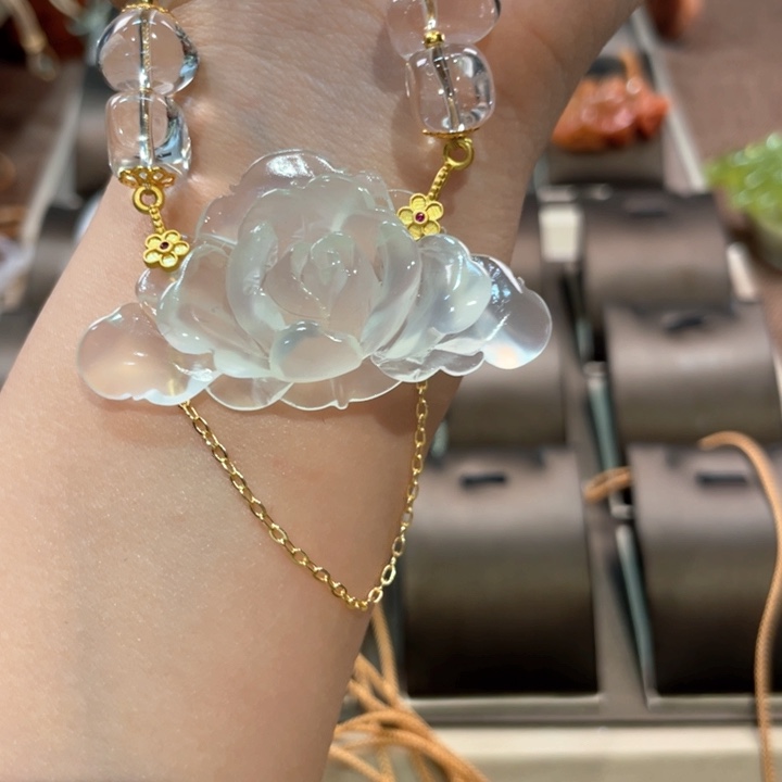 蛇纹石玉未镶嵌吊坠(赠链)