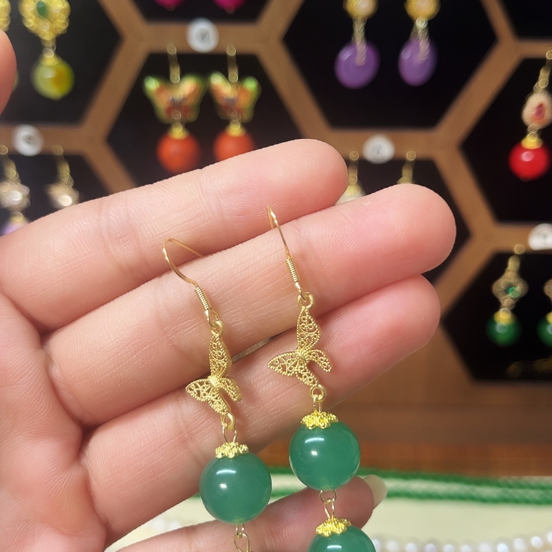 锆石合金925银耳饰